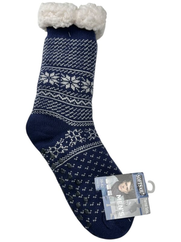SOFTSAIL Skarpety Męskie Niebieskie Norweskie 39-42