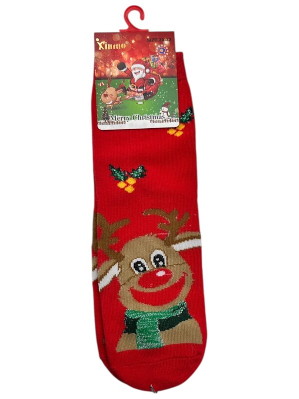XINTAO Skarpety Dziecięce Czerwone Świąteczne 30-32