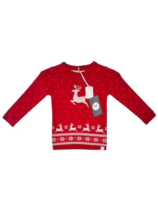 GEORGE Sweter Dziecięcy Czerwony Świąteczny 98