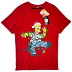 PRIMARK THE SIMPSONS Koszulka Męska Czerwona L - zdjęcie 1