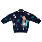 PRIMARK Bluza Dziecięca Niebieska Świąteczna 74 - zdjęcie 1