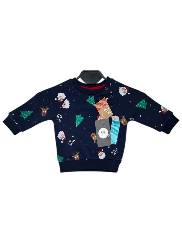 PRIMARK Bluza Dziecięca Niebieska Świąteczna 74