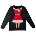 DUNNES STORES Sweter Damski Czarny Świąteczny L - zdjęcie 1