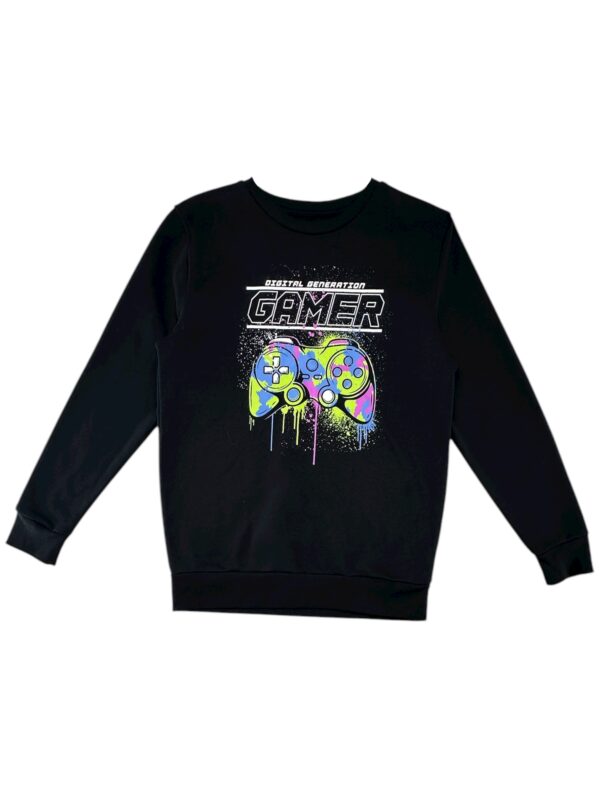 DUNNES STORES Bluza Dziecięca Czarna Nadruk 134