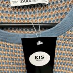 ZARA KNIT Sweter Damski Niebieski S - zdjęcie 3