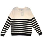 PAPAYA Sweter Damski Czarny w Paski XXL - zdjęcie 1