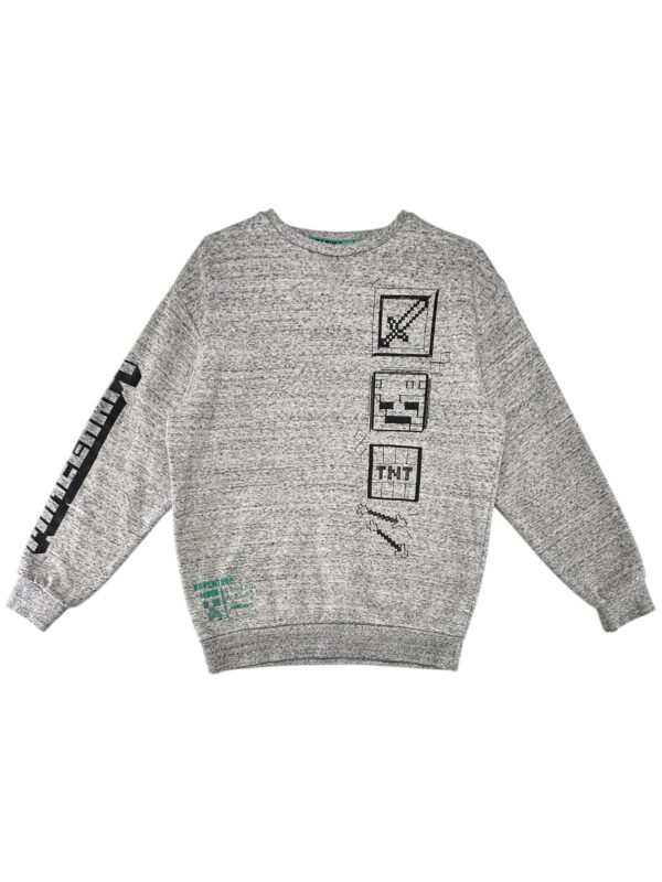 PRIMARK MINECRAFT Bluza Dziecięca Szara 158