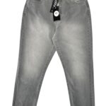 BOOHOO Jeansy Damskie Szare L - zdjęcie 1