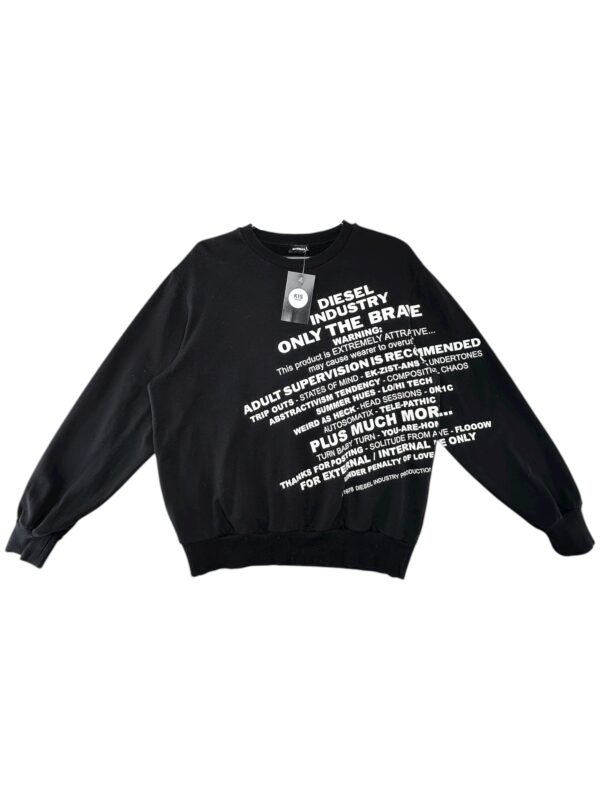 DIESEL Bluza Damska Czarna Napisy S