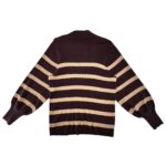 F&F Sweter Damski Brązowy Paski 3XL - zdjęcie 2