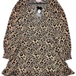 SAVIDA Sukienka Damska Beżowa Zwierzęcy XXL - zdjęcie 1