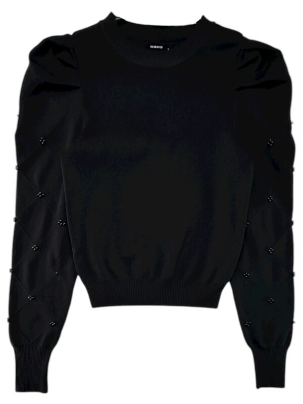 RESERVED Sweter Damski Czarny S