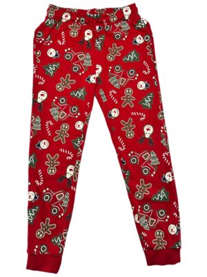 LITTLE KIDS Spodnie Dziecięce Czerwone Świąteczne 134