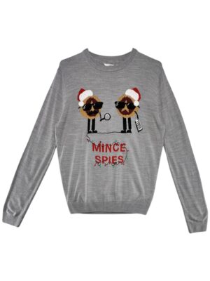 M&S Sweter Dziecięcy Szary Świąteczny 176