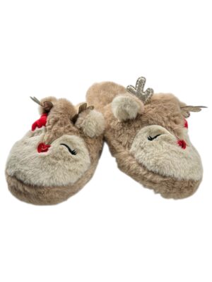 Kapcie Dziecięce Beżowe Pluszowe 31