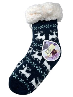 SUPER STAR Skarpety Dziecięce Czarne Wzór Norweski 30-36