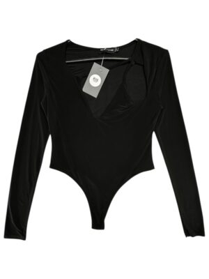 PRETTYLITTLETHING Body Damskie Czarne S