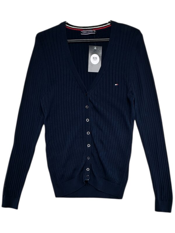 INSPIROWANA TOMMY HILFIGER Sweter Kardigan Damski Granatowy
