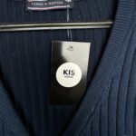 INSPIROWANA TOMMY HILFIGER Sweter Kardigan Damski Granatowy - zdjęcie 3