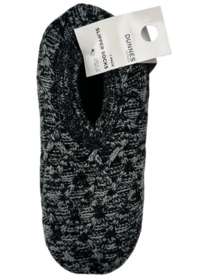 DUNNES STORES Skarpetowe Kapcie Męskie Czarne 43-46