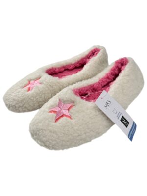 M&S Kapcie Dziecięce Białe Rozmiar 33