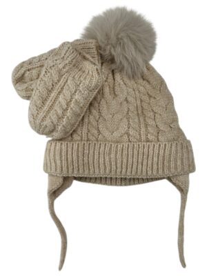 PRIMARK Komplet Czapka Dziecięca Beżowa 80