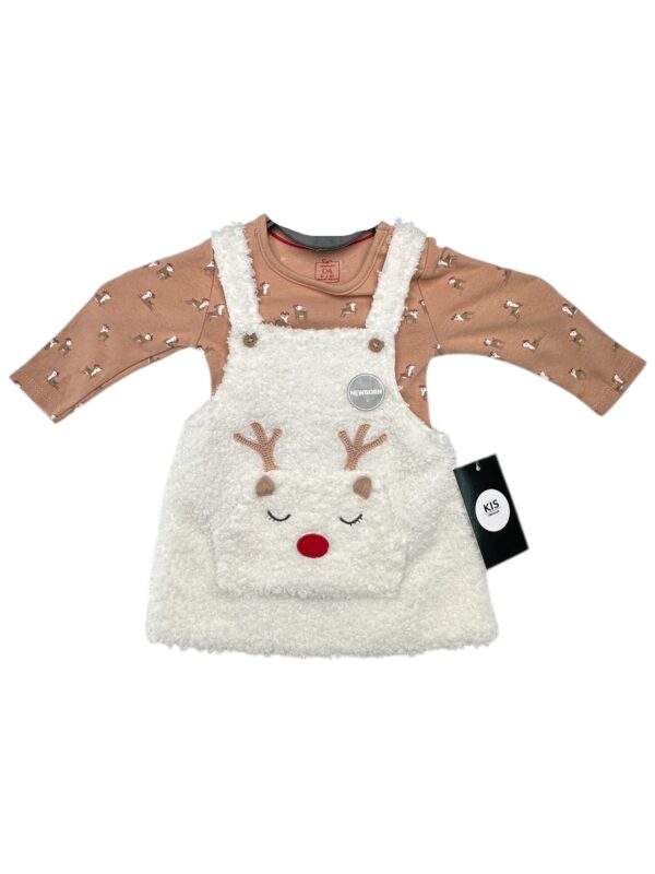 C&A Komplet Sukienka Dziecięca Beżowa 62