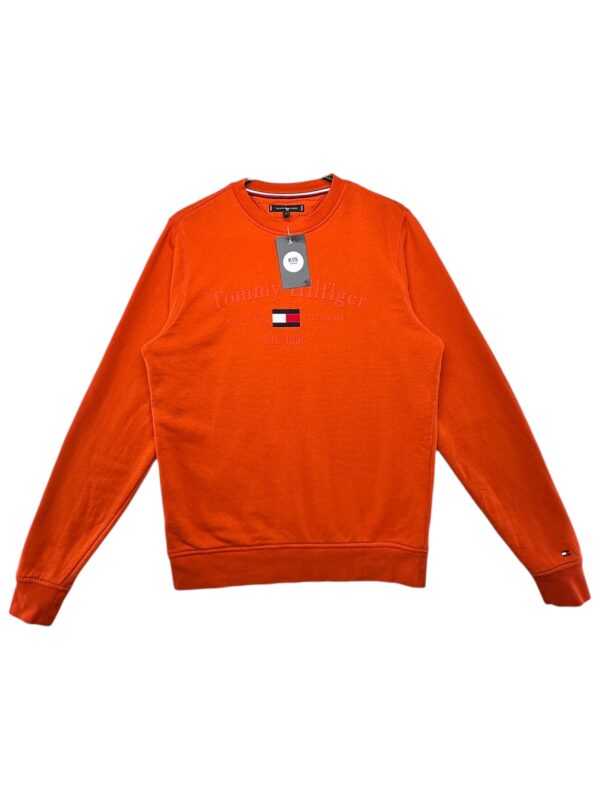 TOMMY HILFIGER Bluza Męska Pomarańczowa S