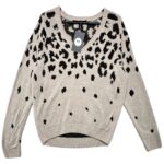 TALLY WEIJL Sweter Damski Beżowy Wzór L - zdjęcie 1