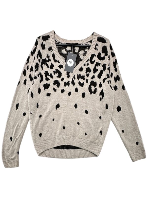 TALLY WEIJL Sweter Damski Beżowy Wzór L