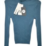 ZARA Bluzka Damska Niebieska S - zdjęcie 1