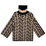 BY CLARA PARIS Sweter Damski Czarny Geometryczny L - zdjęcie 1