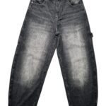 BERSHKA Jeansy Damskie Czarne Vintage M - zdjęcie 1