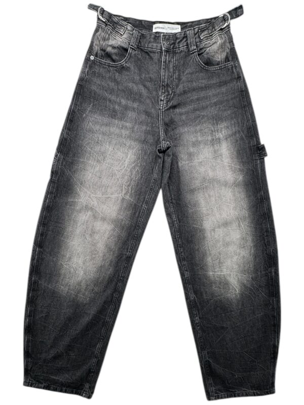 BERSHKA Jeansy Damskie Czarne Vintage M