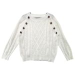 Sweter Damski Biały L - zdjęcie 1