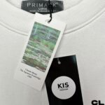 PRIMARK CLAUDE MONET Bluza Męskie Biała L - zdjęcie 3