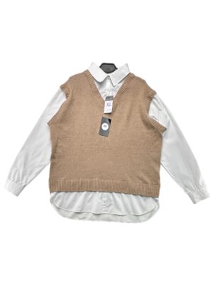 PRIMARK Komplet Sweter Damski Beżowy XL