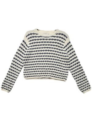 RESERVED Sweter Damski Biało-Niebieski S