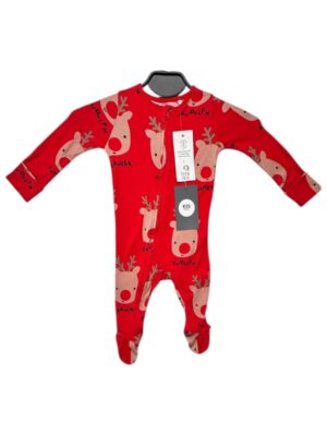 F&F Kombinezon Dziecięcy Czerwony Renifery 62