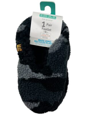 PRIMARK Kapcie Dziecięce Czarne 30,5-36