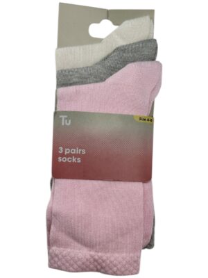 TU 3-Pack Skarpety Damskie Wielokolorowe 37-41