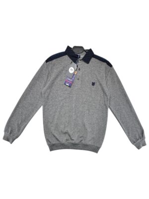 CLUB JU Sweter Męski Szary M