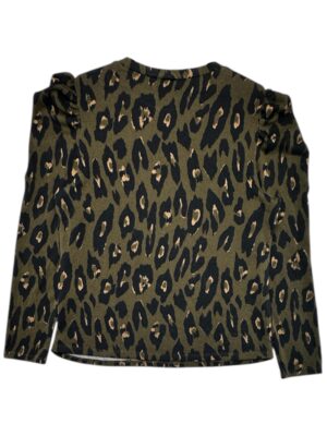 JDY Bluzka Damska Zielona Zwierzęcy XL