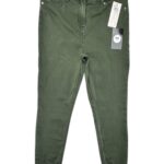 PAPAYA Jeansy Damskie Zielone XL - zdjęcie 1