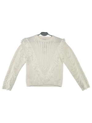 I LOVE GIRLSWEAR Sweter Dziecięcy Biały 146