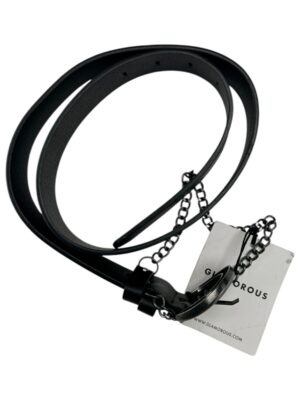 GLAMOROUS Pasek Damski Czarny S