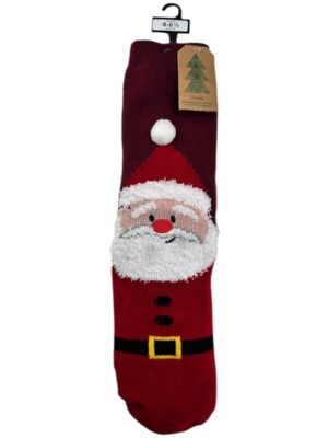GEORGE Skarpety Damskie Czerwone Mikołaj 37-40