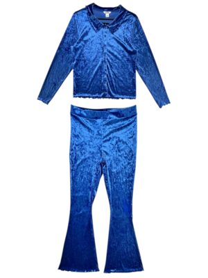 MONKI Komplet Piżama Damska Niebieska L