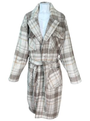 BOOHOOMAN Płaszcz Męski Szary XXL