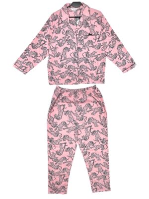 INDIGO Komplet SKY Piżama Damska Różowa Zwierzęcy XXL